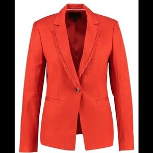 NWT Banana Republic Orange Lava Fringe Blazer